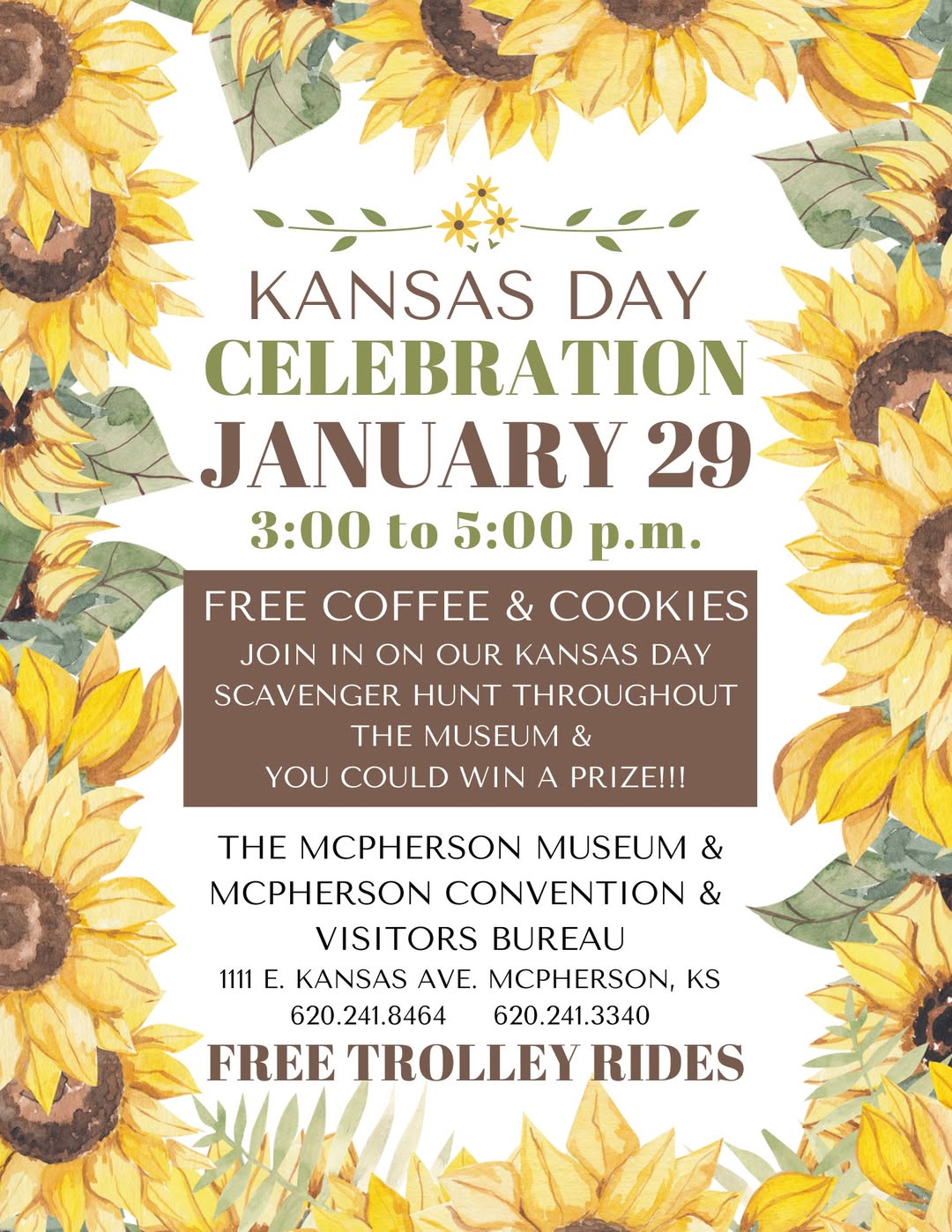 Flyer for the Kansas Day Celebration