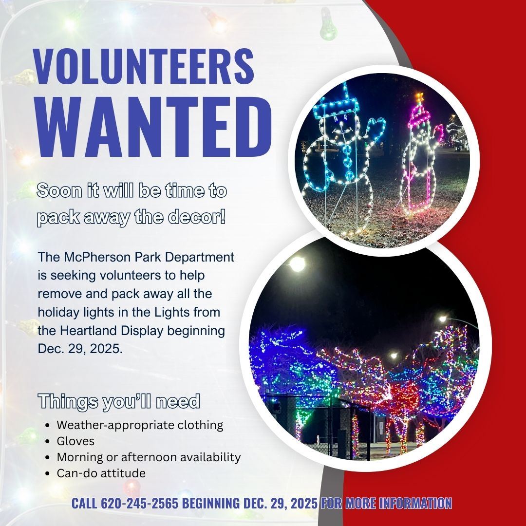 Volunteers wanted to pack away lights
